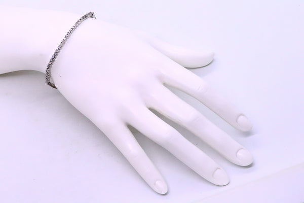 UNOAERRE 14 KT WHITE GOLD DIAMONDS TENNIS BRACELET