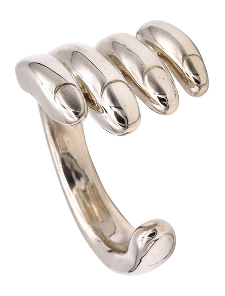 Bernard Delettrez 2012 Roma Massive Hand Shaped Cuff Bracelet In Solid Sterling Silver