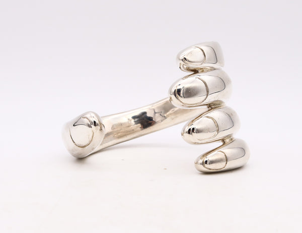 Bernard Delettrez 2012 Roma Massive Hand Shaped Cuff Bracelet In Solid Sterling Silver