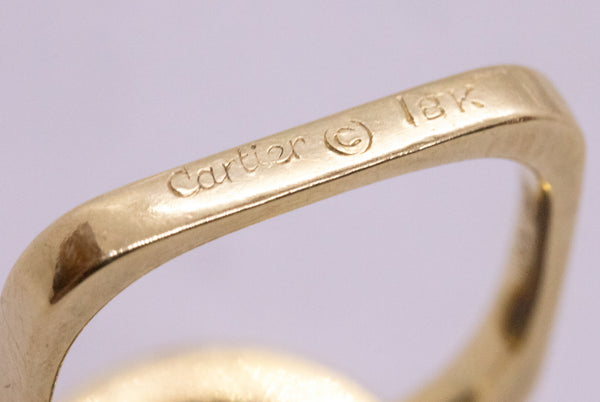 CARTIER PARIS JEAN DINH VAN RARE 1960 18 KT GOLD RING WITH LAPIS LAZULI