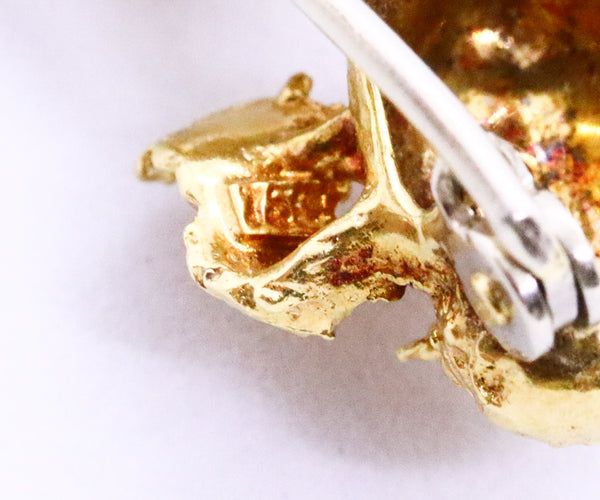 ITALIAN 18 KT YELLOW GOLD MID CENTURY PIN BROOCH