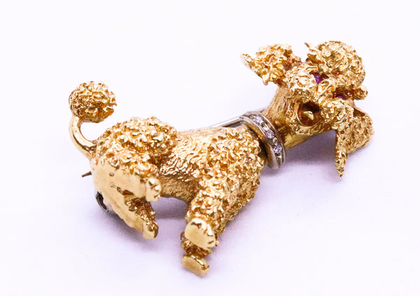 ITALIAN 18 KT YELLOW GOLD MID CENTURY PIN BROOCH