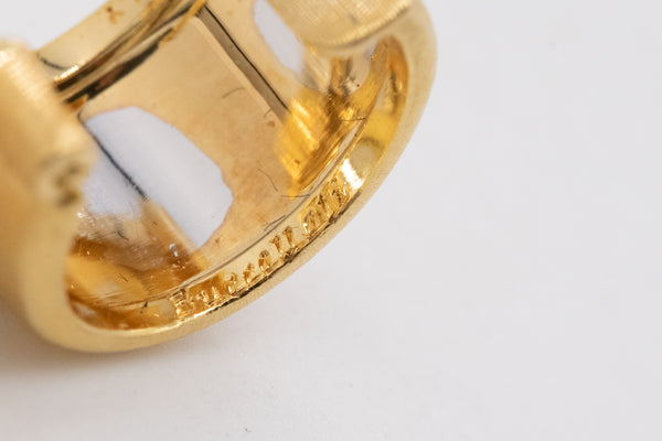 BUCCELLATI MILANO 18 KT YELLOW-WHITE GOLD GEMINATO EARRINGS HOOPS