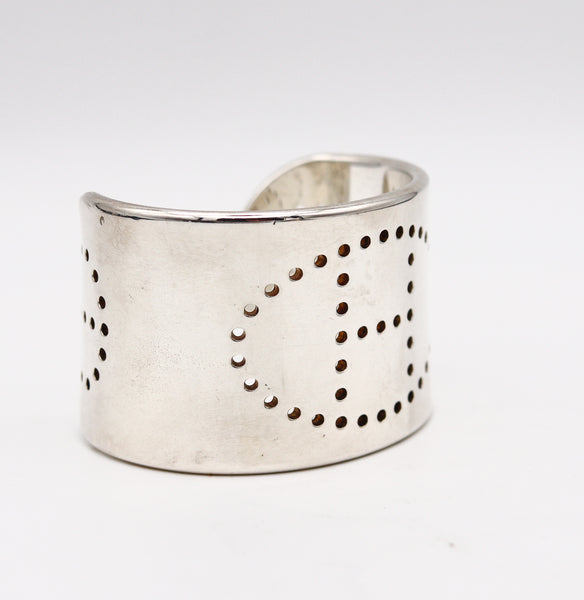 -Hermès Paris Eclypse Small Cuff Bracelet In Solid .925 Sterling Silver