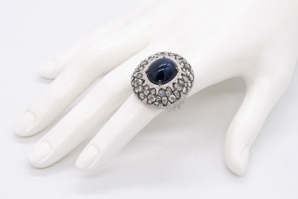 Mouawad Rare Cocktail Ring In 18Kt With 23.56 Ctw In Diamonds And Sapphire