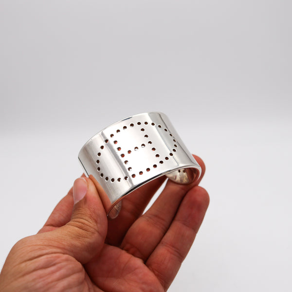 -Hermès Paris Eclypse Small Cuff Bracelet In Solid .925 Sterling Silver