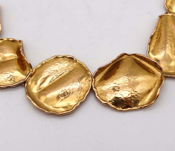 -Tiffany Co. 1979 By Angela Cummings Petals Necklace in 18Kt Yellow Gold