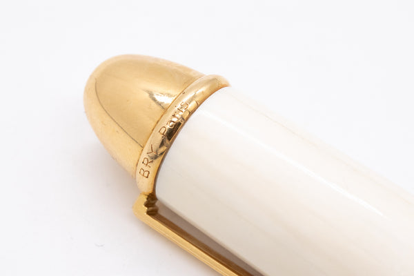 *French Bry & Co Paris 1970 Montblanc Fountain Pen In 18Kt Yellow Gold & Bakelite