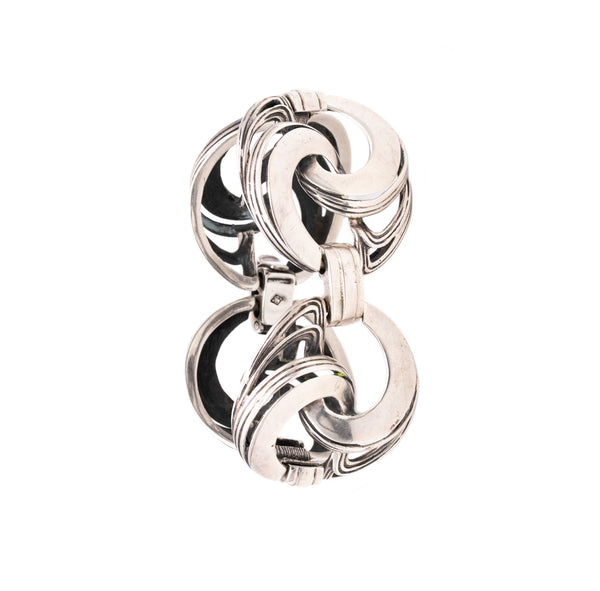 ANTONIO BELGIORNO 1960 BUENOS AIRES ABSTRACT BRACELET IN SOLID .925 STERLING SILVER