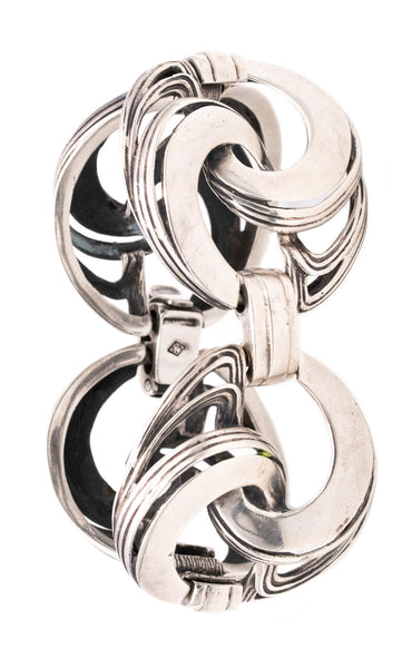 ANTONIO BELGIORNO 1960 BUENOS AIRES ABSTRACT BRACELET IN SOLID .925 STERLING SILVER