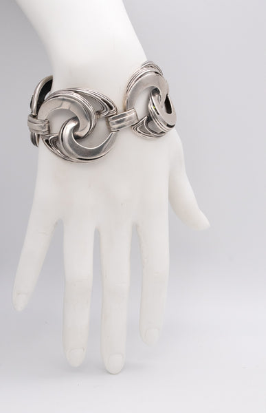ANTONIO BELGIORNO 1960 BUENOS AIRES ABSTRACT BRACELET IN SOLID .925 STERLING SILVER