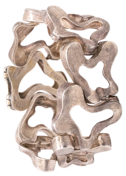 ANTONIO BELGIORNO 1960 BUENOS AIRES ARTISTIC ABCTRACT BRACELET .925 STERLING SILVER