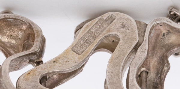 ANTONIO BELGIORNO 1960 BUENOS AIRES ARTISTIC ABCTRACT BRACELET .925 STERLING SILVER