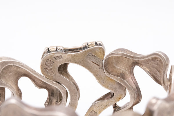 ANTONIO BELGIORNO 1960 BUENOS AIRES ARTISTIC ABCTRACT BRACELET .925 STERLING SILVER