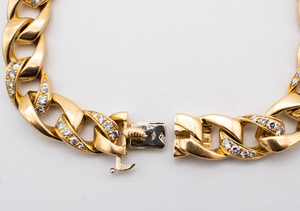 CARTIER PARIS 1960 BY GEORGE L'ENFANT 18 KT PEROUSE BRACELET WITH 1.60 Ctw DIAMONDS
