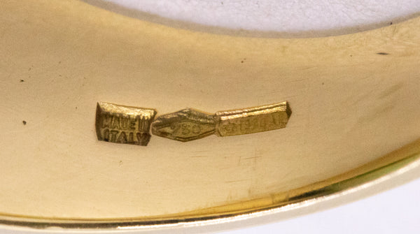 BVLGARI ITALY 18 KT GOLD TROCHETTO RING WITH 8.5 Cts GREEN TOURMALINE