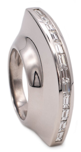 PALOMA PICASSO FOR TIFFANY 18KT GOLD MOHAWK RING WITH 1 Ctw VS DIAMONDS