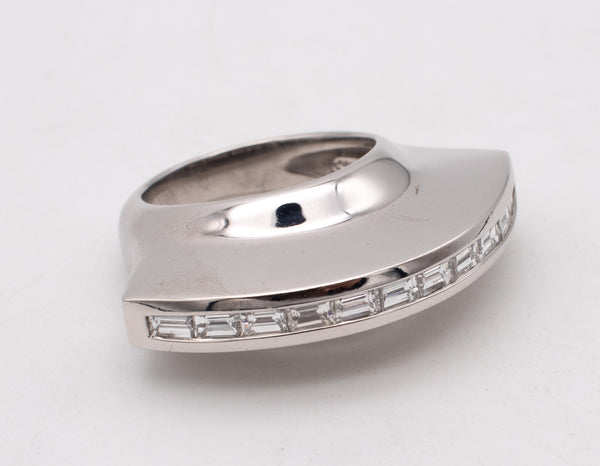 PALOMA PICASSO FOR TIFFANY 18KT GOLD MOHAWK RING WITH 1 Ctw VS DIAMONDS