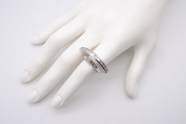PALOMA PICASSO FOR TIFFANY 18KT GOLD MOHAWK RING WITH 1 Ctw VS DIAMONDS