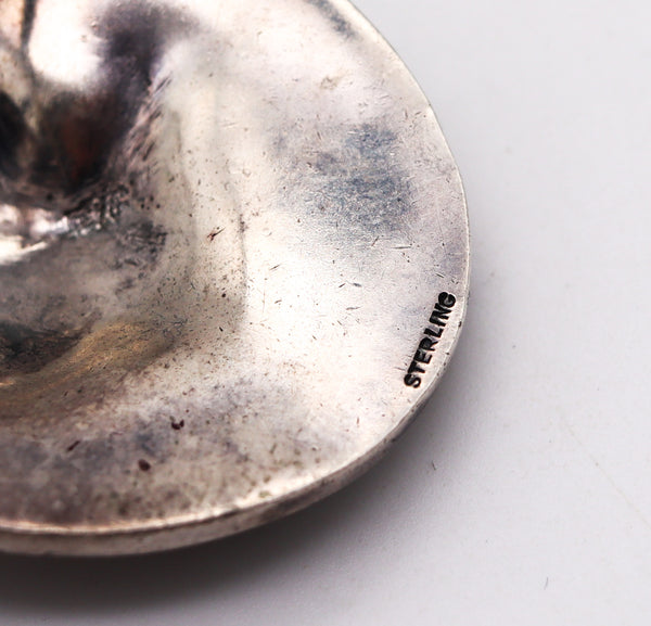 French 1890 Grand Tour Neoclassic Medallion Pendant Brooch in Solid Sterling Silver