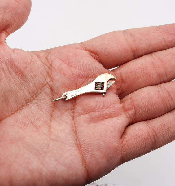 Aldo Cipullo 1970 New York Rare Wrench Charm Pendant in Gilded Sterling Silver