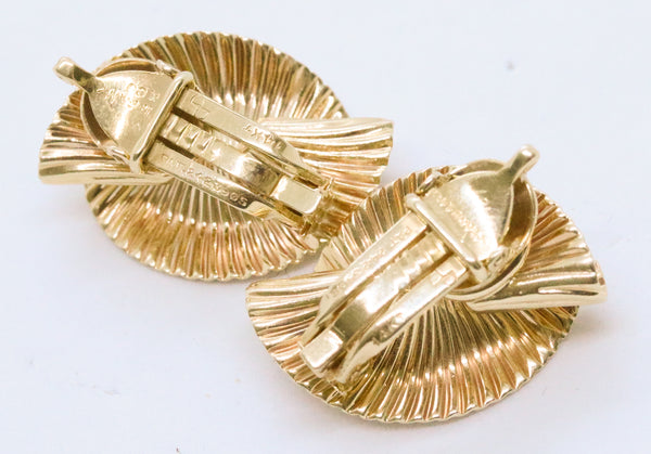 TIFFANY & CO. MID CENTURY DIAMONDS 14 KT EARRINGS