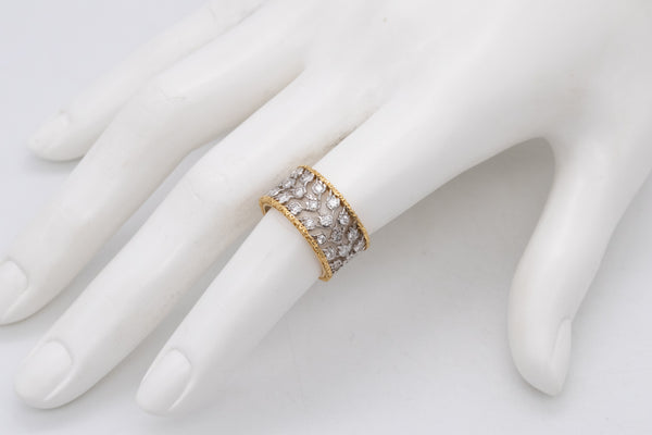 BUCCELLATI MILANO ETERNITY BAND 18 KT YELLOW AND WHITE GOLD WITH DIAMONDS
