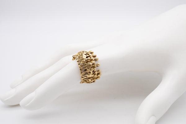 STUART DEVLIN 1972 LONDON RARE 18 KT YELLOW GOLD "THE PEOPLES" RING BAND