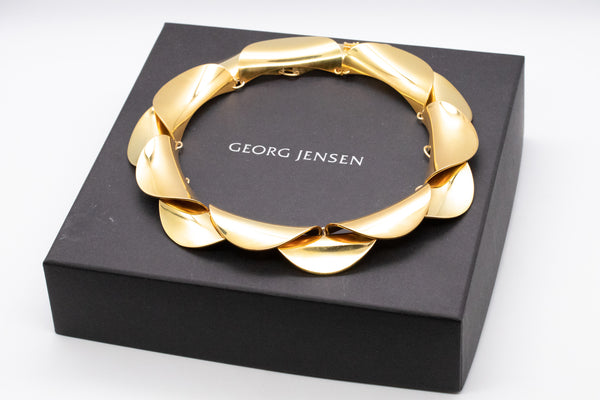 Georg Jensen 1961 By Nanna Ditzel Geometric Necklace 129 In 18Kt Gold Vermeil On Sterling