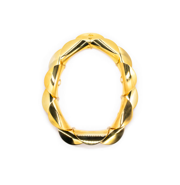 Georg Jensen 1961 By Nanna Ditzel Geometric Necklace 129 In 18Kt Gold Vermeil On Sterling