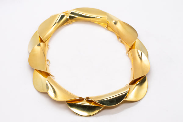 Georg Jensen 1961 By Nanna Ditzel Geometric Necklace 129 In 18Kt Gold Vermeil On Sterling