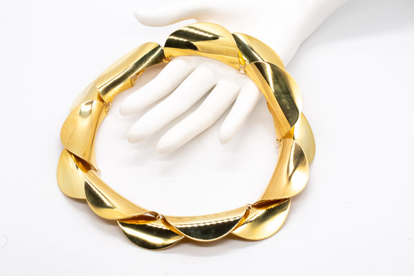 Georg Jensen 1961 By Nanna Ditzel Geometric Necklace 129 In 18Kt Gold Vermeil On Sterling