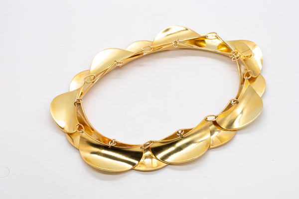 Georg Jensen 1961 By Nanna Ditzel Geometric Necklace 129 In 18Kt Gold Vermeil On Sterling