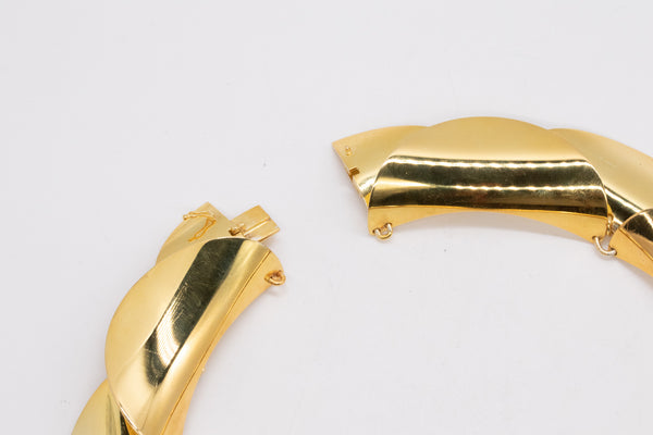 Georg Jensen 1961 By Nanna Ditzel Geometric Necklace 129 In 18Kt Gold Vermeil On Sterling