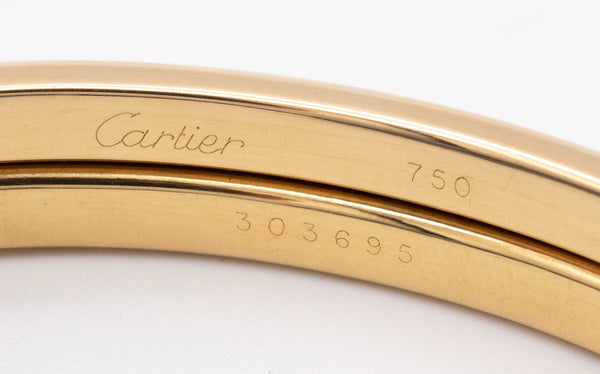 CARTIER PARIS 18 KT GOLD & SILVERIUM VINTAGE PANTHERE BRACELET