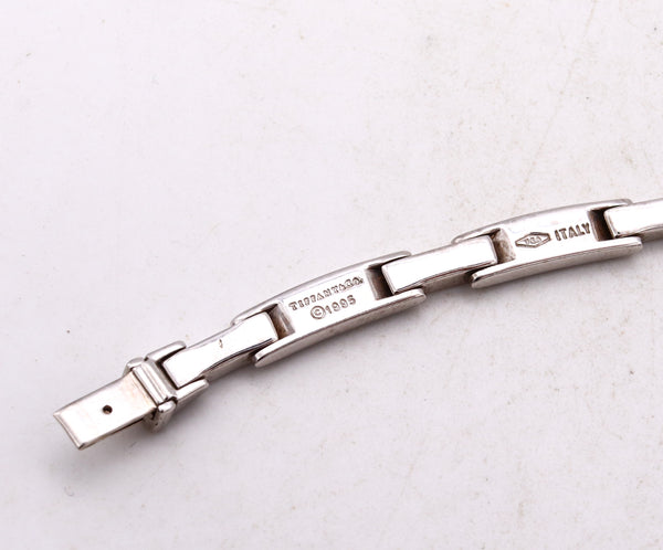 *Tiffany & Co. Atlas Roman numerals necklace in solid 18 kt white gold with 1.50 Cts in VS diamonds