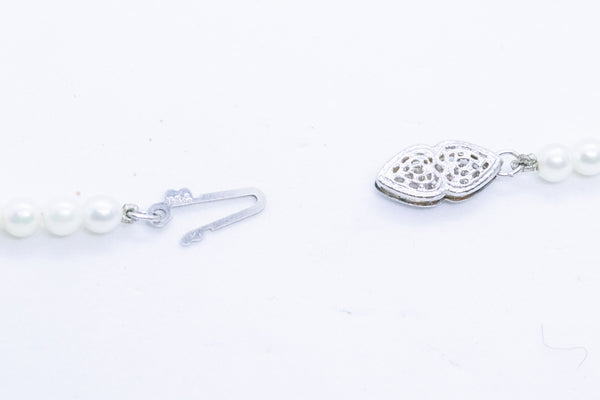 ART DECO NECKLACE WITH DIAMONDS AND PEARLS