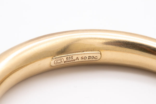 ANNE AMMITZBOLL FOR GEORG JENSEN 14 KT BRUSHED GOLD BANGLE