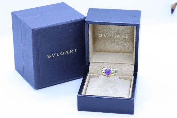 BVLGARI 18 KT GOLD PARENTESI AMETHYST RING