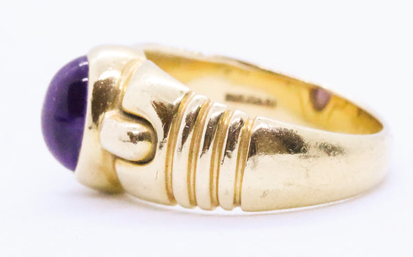 BVLGARI 18 KT GOLD PARENTESI AMETHYST RING