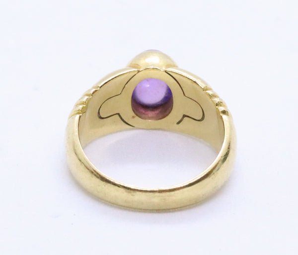 BVLGARI 18 KT GOLD PARENTESI AMETHYST RING