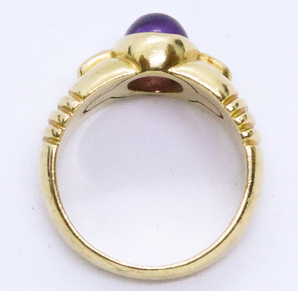 BVLGARI 18 KT GOLD PARENTESI AMETHYST RING