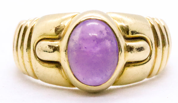 BVLGARI 18 KT GOLD PARENTESI AMETHYST RING