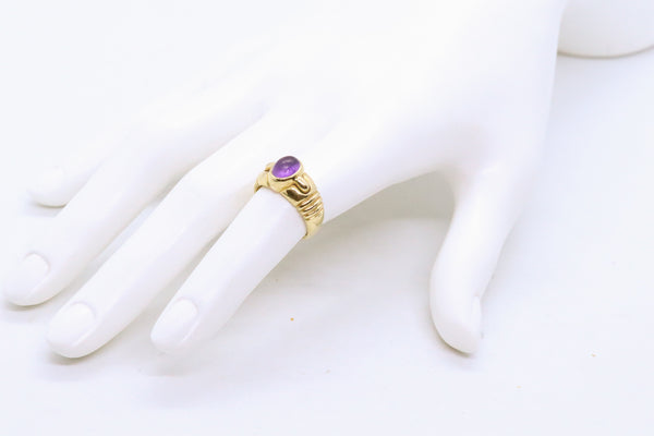 BVLGARI 18 KT GOLD PARENTESI AMETHYST RING