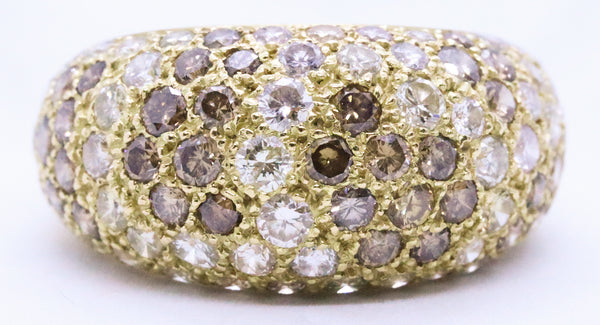 CARTIER PARIS 18 KT GOLD 3.15 CT DIAMONDS DOME SAUVAGE RING