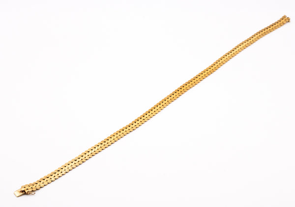 MARIO BUCCELLATI MILAN 18 KT YELLOW GOLD DAMASK BRAIDED NECKLACE