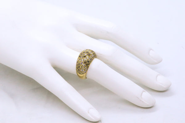 CARTIER PARIS 18 KT GOLD 3.15 CT DIAMONDS DOME SAUVAGE RING