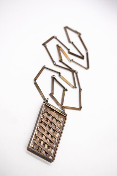 *Rey Urban for Age Fausing 1970 Denmark Scandinavian modern necklace .925 sterling silver