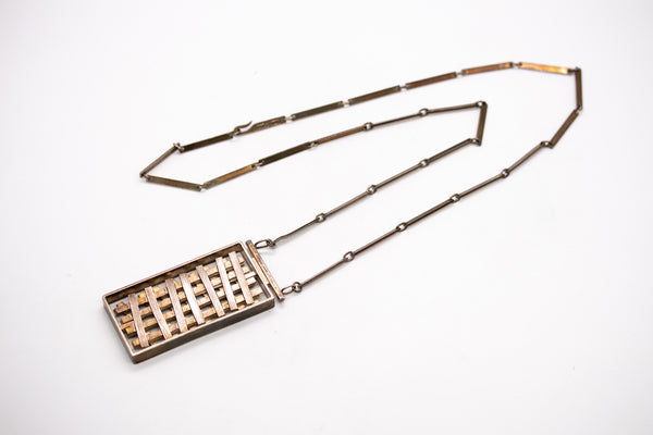 *Rey Urban for Age Fausing 1970 Denmark Scandinavian modern necklace .925 sterling silver