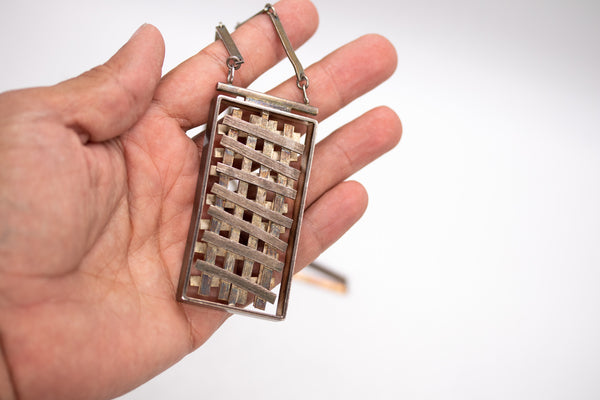 *Rey Urban for Age Fausing 1970 Denmark Scandinavian modern necklace .925 sterling silver